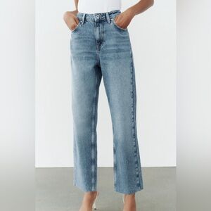 HIGH-WAISTED STRAIGHT LEG ANKLE LENGTH JEANS Z1975